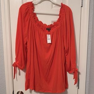 Coral Peasant Top #94